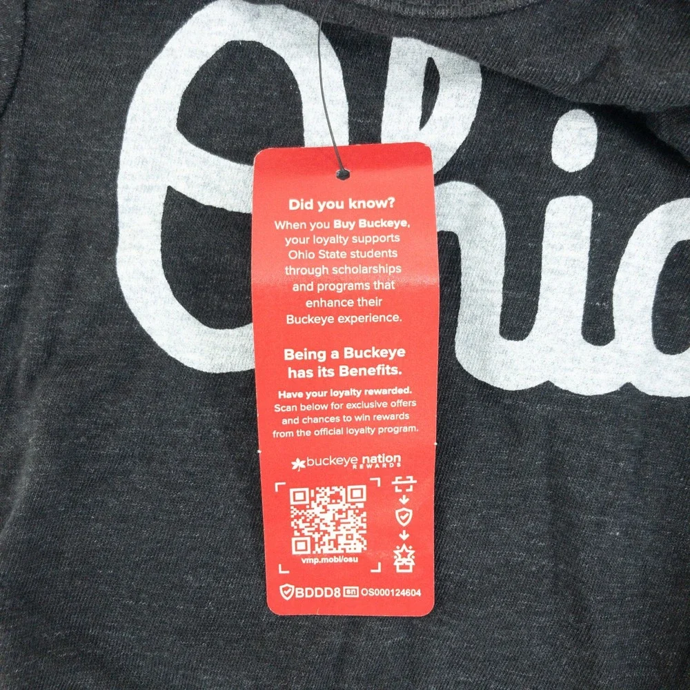 Homage Ohio State One Piece Kids 0-3M Charcoal Grey Short Sleeve Snap Buckeye